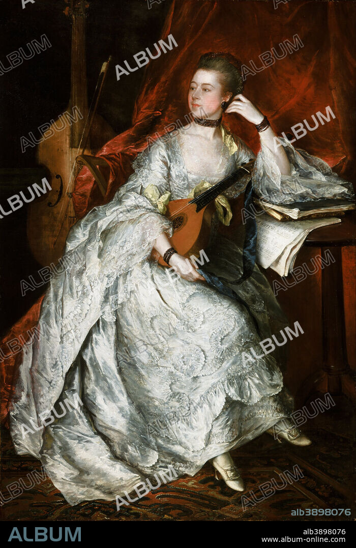THOMAS GAINSBOROUGH. Ann Ford (later Mrs. Philip Thicknesse). Date/Period: 1760. Painting. Width: 134.9 cm. Height: 197.2 cm.