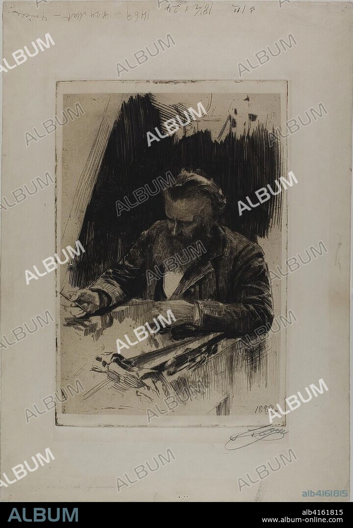 Axel Herman Haig III. Anders Zorn; Swedish, 1860-1920. Date: 1884. Dimensions: 388 x 259 mm (image/plate); 564 x 394 mm (sheet). Etching on ivory wove paper. Origin: Sweden.