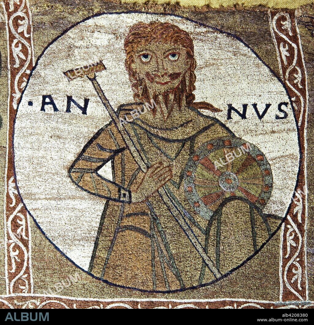 Detalle del Tapiz de la Creación, siglo XI, Museo Catedralicio de la Catedral de Girona.