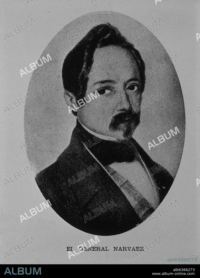 AUTOR LIBRE 01307. RETRATO DE RAMON MARIA DE NARVAEZ (1800/1868) - GRABADO SIGLO XIX.