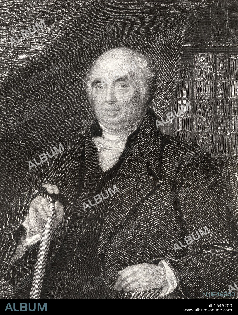 Henry Richard Vassall Fox 3rd Baron Holland 1773 to 1840 British Whig politician Engraved by H Robinson after C R Leslie From the book National Portrait Gallery volume III published c 1835.