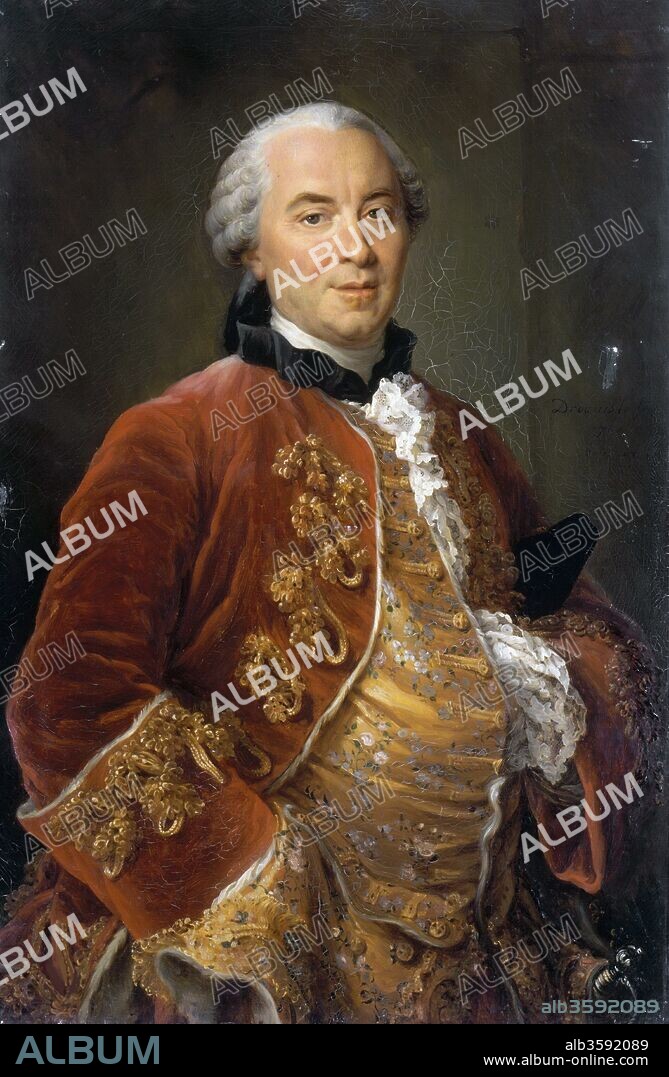 FRANÇOIS-HUBERT DROUAIS. Portrait of the naturalist Georges-Louis Leclerc, Comte de Buffon (1707-1788).