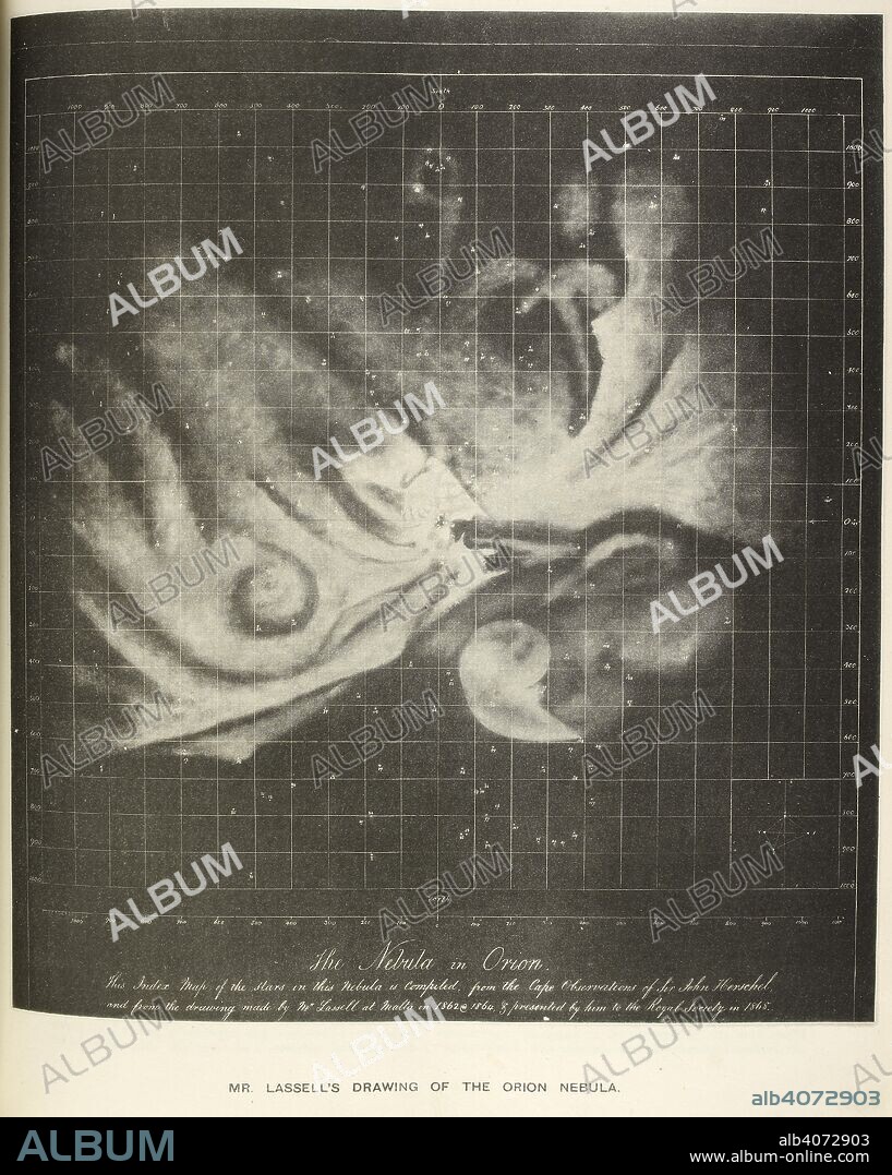 Mr Lassell's drawing of the Orion nebula. Knowledge : an illustrated magazine of science. London, England, May 1899. Source: PP.1447.bb before 149. Language: English.
