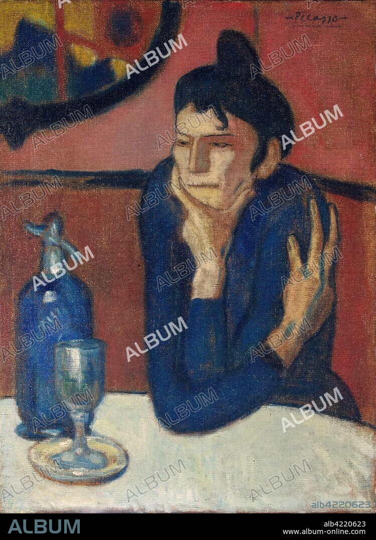 PABLO PICASSO. 'Absinthe Drinker'. France, 1901. Dimensions: 73x54 cm.
