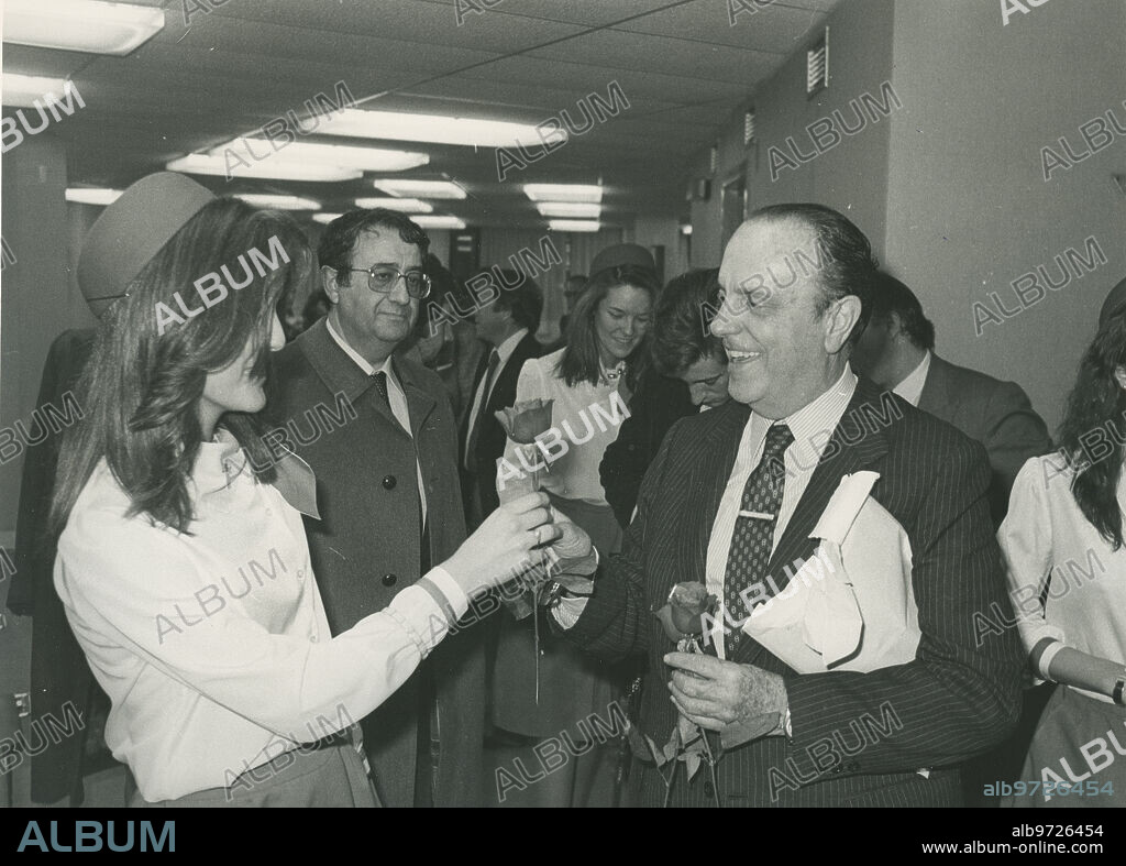 Madrid, 17/01/1983. Inauguración de la nueva sede de Alianza Popular en la calle Génova de Madrid. En la imagen, Manuel Fraga.