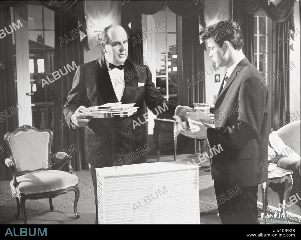 CLIFF RICHARD and ROBERT MORLEY in WONDERFUL TO BE YOUNG!, 1961 (THE YOUNG ONES), directed by SIDNEY J. FURIE. Copyright ASSOCIATED BRITISH PICTURES.