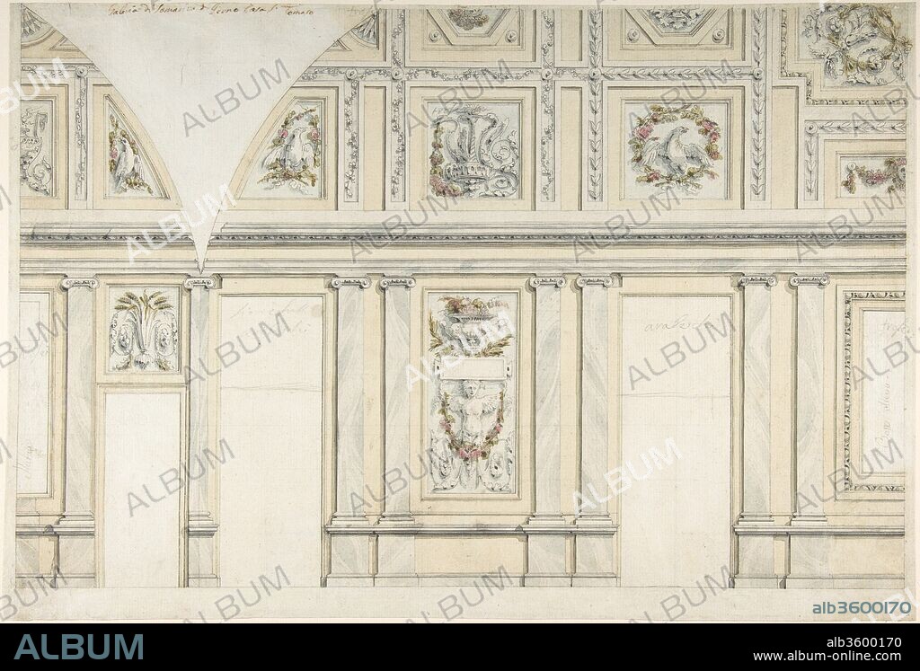 LEONARDO MARINI. Design for the Interior of a Gallery of a Palace