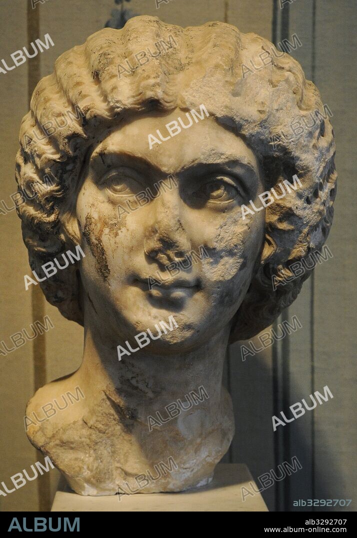 Julia Domna (170-217). Esposa del emperador romano Septimio Severo. Mármol. Museo de la Ciudad. Malmo. Suecia.