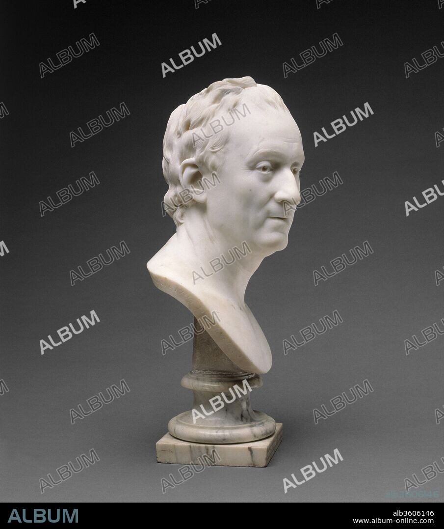 Denis Diderot (1713-1784). Artist: Jean Antoine Houdon (French, Versailles 1741-1828 Paris). Culture: French, Paris. Dimensions: Height (bust): 15 3/4 in. (40 cm); Height (stand): 4 11/16 in. (11.9 cm). Date: 1773.
A philosopher and man of letters, and one of the internationally famous exponents of the French Enlightenment, Denis Diderot is best known for the multivolume encyclopedia that he compiled and coedited with Jean Le Rond d'Alembert (1717-1783) between 1751 and 1772. In the entry for painted portraits, Diderot's Encyclopédie states that the principal merit of the genre is to render the sitter exactly, by capturing both his character and his physiognomy.[1] A portrait bust of Diderot, believed to be the terracotta bust now in the Musée du Louvre, which served as a model for the Museum's marble version, was exhibited by the sculptor Jean-Antoine Houdon at the Salon of 1771. The sitter approved of that work, describing it as très ressemblant ( having a very strong resemblance). It was also well received by contemporary critics, one of whom wrote: "I single out the bald head of the editor of the Encyclopédie. The flame of genius brought that bust to life; there is a fire, an expression, that gives it a striking resemblance; I don't want to say it out loud, but our colleagues the painters have done nothing equal."[2]
Winner of the Prix de Rome in 1761, Houdon had spent ten years in Italy and was profoundly influenced by the arts of antiquity. Diderot is shown as a classical philosopher, bare-chested and without wig or other paraphernalia. Justly known for his naturalistic portraiture and his classic simplicity, Houdon was very successful in capturing his sitter's lively eyes and conveying the determination and intelligence that won Diderot many admirers and some enemies--as attested by the words inscribed on the plinth: "il eut de grands Amis et, quelques bas jaloux / le Soleil plait à l'aigle, et blesse les hiboux" ( He had great friends and a few low jealous ones / the sun pleases the eagle and wounds the owls). The slightly parted lips are said to have suggested the brilliance of Diderot's conversation. This is consistent with Horace Walpole's description of the philosopher in his journal entry for September 19, 1765, as "a very lively old man, and great talker."[3]
Possibly shown at the Salon of 1773, the Museum's marble bust, signed and dated by the artist, was acquired by a patron of Houdon's, the Russian Francophile Count Alexander Sergeyevich Stroganoff (1733-1811), during a sojourn in Paris. It remained for many years at the Stroganoff palace in Saint Petersburg. In 1773 Diderot himself traveled to Russia, at the invitation of Empress Catherine the Great (1729-1796), a supporter of his work with whom he had corresponded.
[Daniëlle Kisluk-Grosheide, 2010]
Footnotes:
[1] Diderot 1751-72, vol. 13 (1765), p. 153.
[2] Journal encyclopédique (Collection Deloynes 49, no. 1320), quoted by Scherf 2008b, p. 44.
[3] Walpole 1937-83, vol. 7 (1939), p. 262.