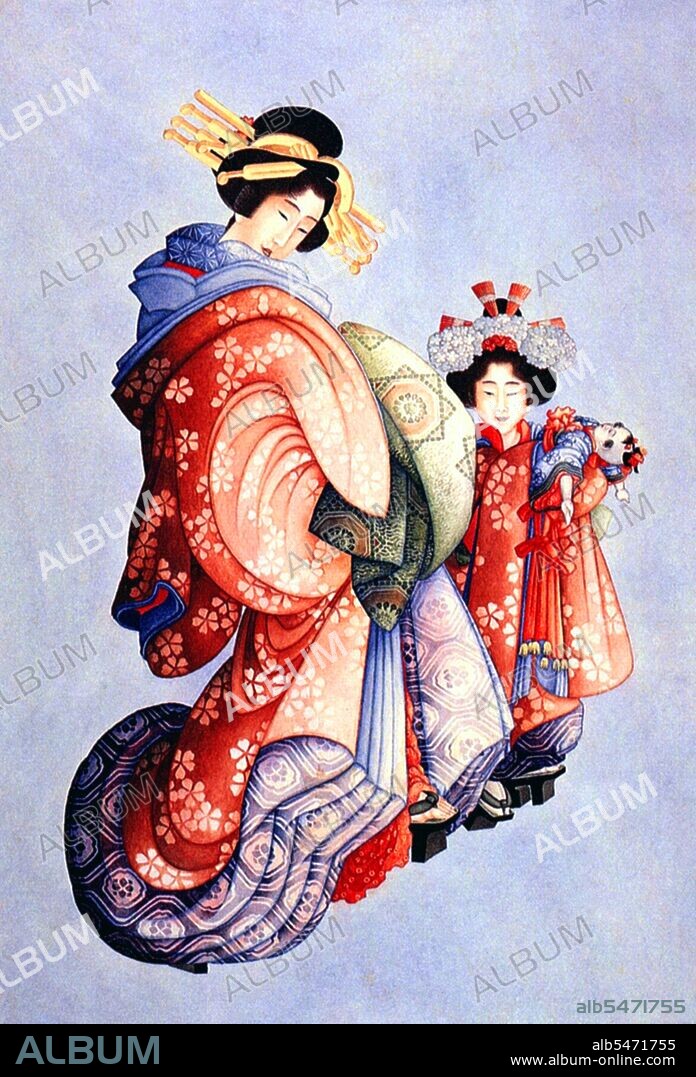 Oiran (??) were the courtesans of Edo period Japan. The oiran were considered a type of yujo (??) 'woman of pleasure' or prostitute. However, they were distinguished from the yujo in that they were entertainers, and many became celebrities of their times outside the pleasure districts. Their art and fashions often set trends among the wealthy and, because of this, cultural aspects of oiran traditions continue to be preserved to this day. The oiran arose in the Edo period (1600–1868). At this time, laws were passed restricting brothels to walled districts set some distance from the city center. In the major cities these were the Shimabara in Kyoto, the Shinmachi in Osaka, and the Yoshiwara in Edo (present-day Tokyo). These rapidly grew into large, self-contained 'pleasure quarters' offering all manner of entertainments. Within, a courtesan’s birth rank held no distinction, which was fortunate considering many of the courtesans originated as the daughters of impoverished families who were sold into this lifestyle as indentured servants. Instead, they were categorized based on their beauty, character, education, and artistic ability. Among the oiran, the tayu (??) was considered the highest rank of courtesan and were considered suitable for the daimyo or feudal lords. In the mid-1700s courtesan rankings began to disappear and courtesans of all classes were collectively known simply as 'oiran'. The word oiran comes from the Japanese phrase oira no tokoro no nesan (????????) which translates as 'my elder sister'. When written in Japanese, it consists of two kanji, ? meaning 'flower', and ? meaning 'leader' or 'first', hence 'Leading Flower' or 'First Flower'.