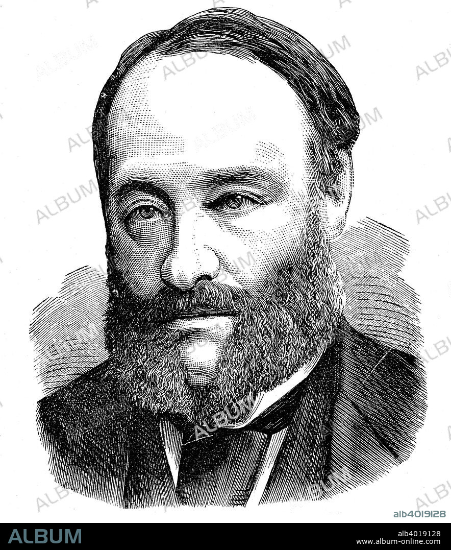 James Prescott Joule, English physicist, 1875. Joule (1818-1889) was born at Salford near Manchester and studied chemistry under John Dalton. His researches between 1843 and 1878 showed that heat is a form of energy. He was able to establish the mechanical equivalent of heat and the unit of energy, the Joule, is named for him. From The Science Record. (New York, 1875).