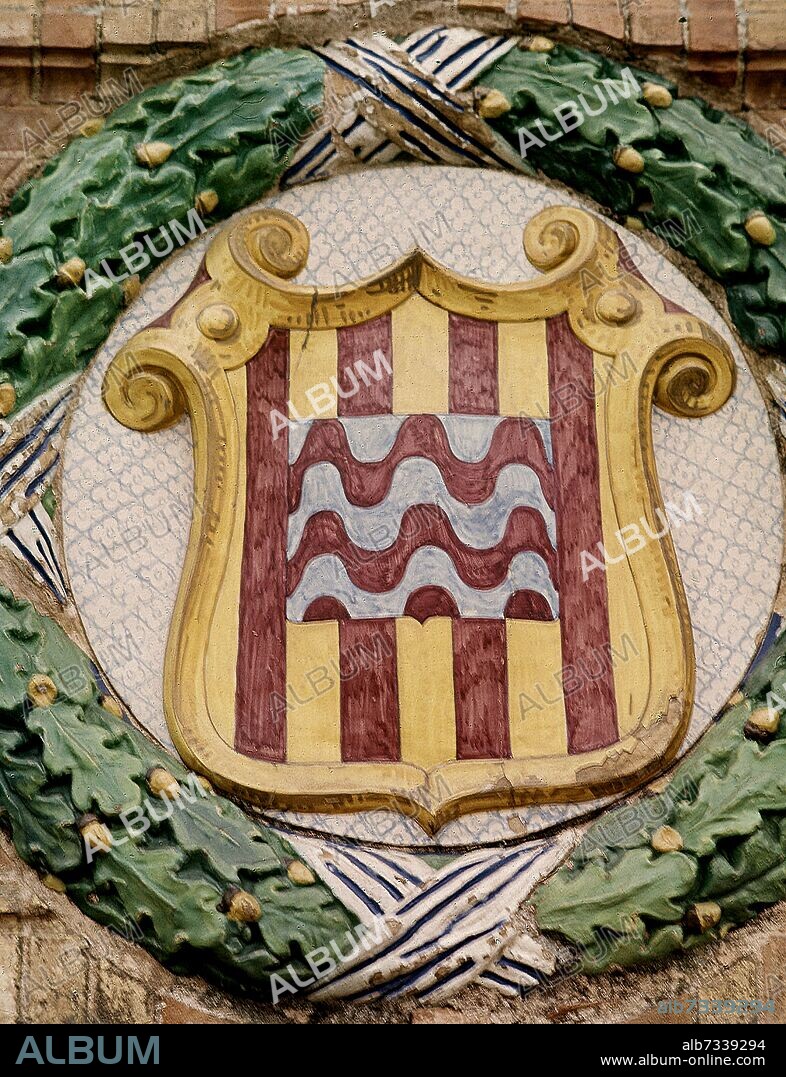 ESCUDO DE GERONA EN MOSAICO.