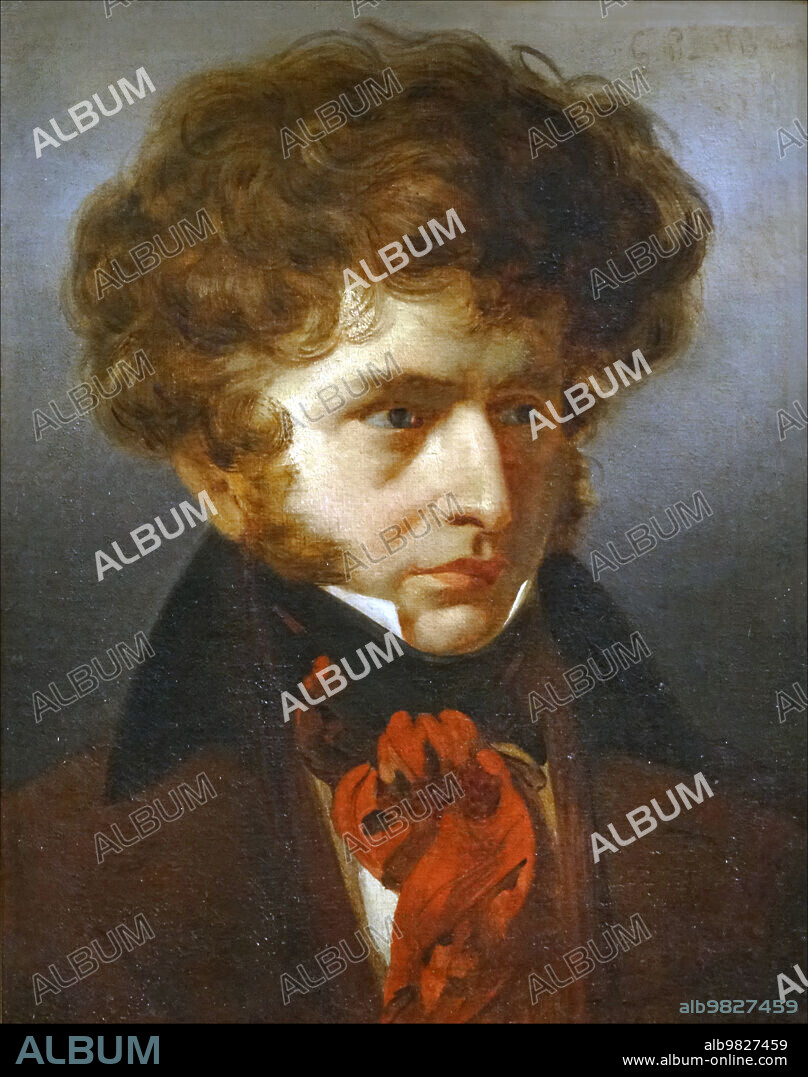 FRANçOIS-XAVIER DUPRé. Portrait of the composer Hector Berlioz (1803-1869).