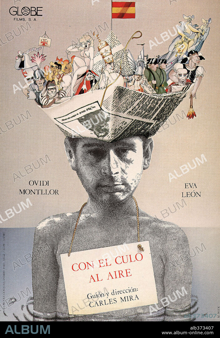 Poster de CON EL CULO AL AIRE, 1980, dirigida por CARLES MIRA. Copyright ANDRO/ASCLE FILMS/GLOBO MEDIA.