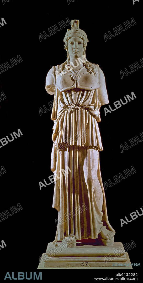 FIDIAS. ATHENA PARTHENOS (DIOSA VIRGEN)-MARMOL BLANCO.