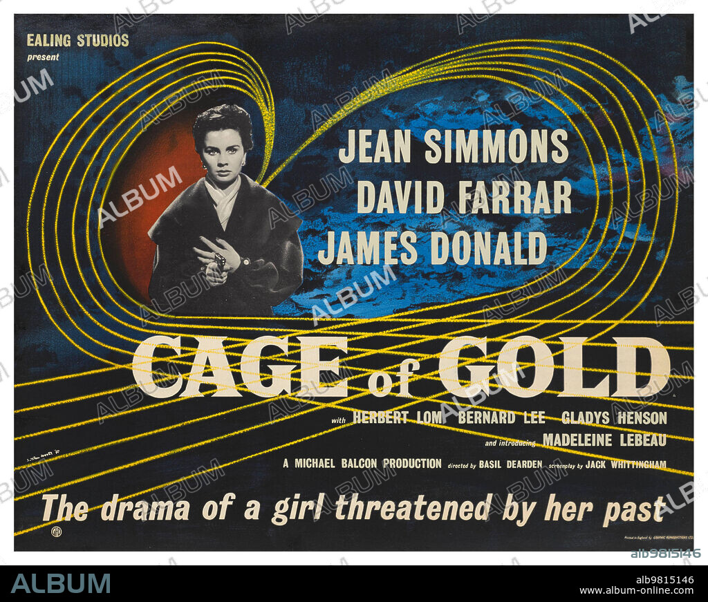 Poster of CAGE OF GOLD, 1950, directed by BASIL DEARDEN. Copyright EALING STUDIOS.