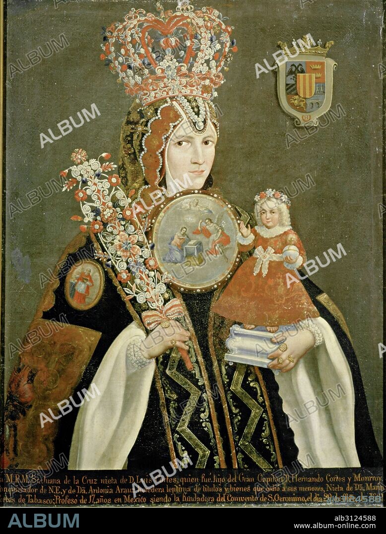 Sor Juana Inés de la Cruz (1651-1695) Poetisa mejicana.  Anónimo.