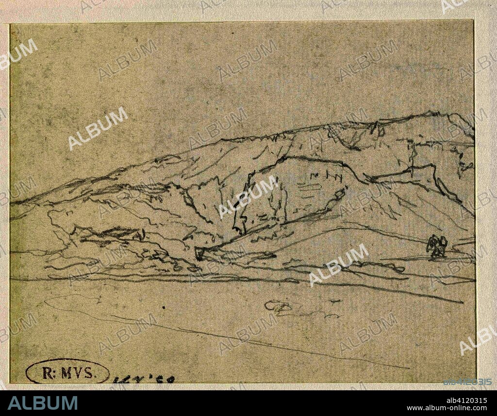 Rocky height. Draughtsman: Georges Michel. Dating: 1773 - 1843. Measurements: h 87 mm × w 111 mm.