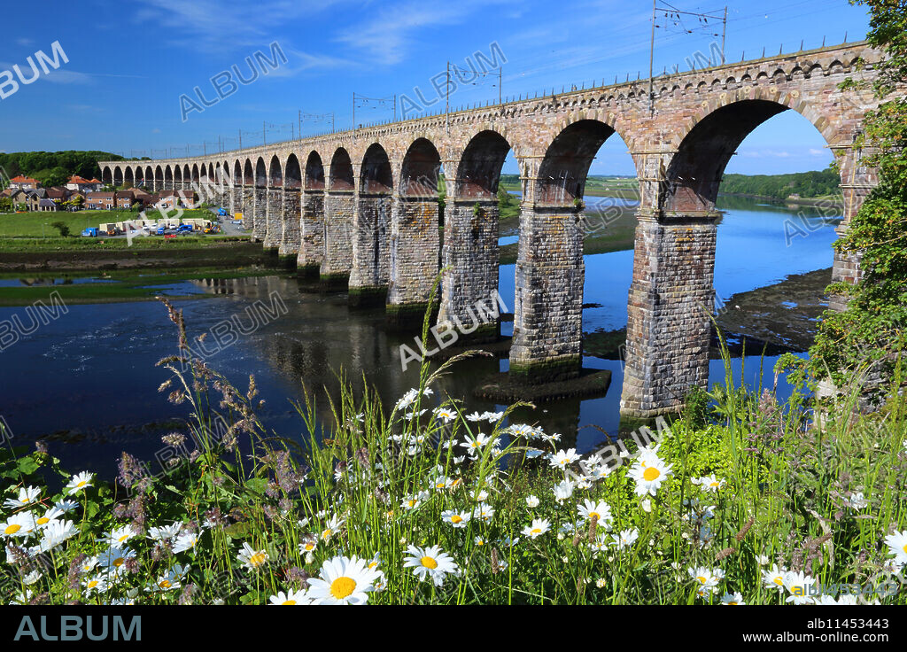 Royal Border Bridge, Berwick-upon-Tweed, Northumberland, England, United Kingdom, Europe.