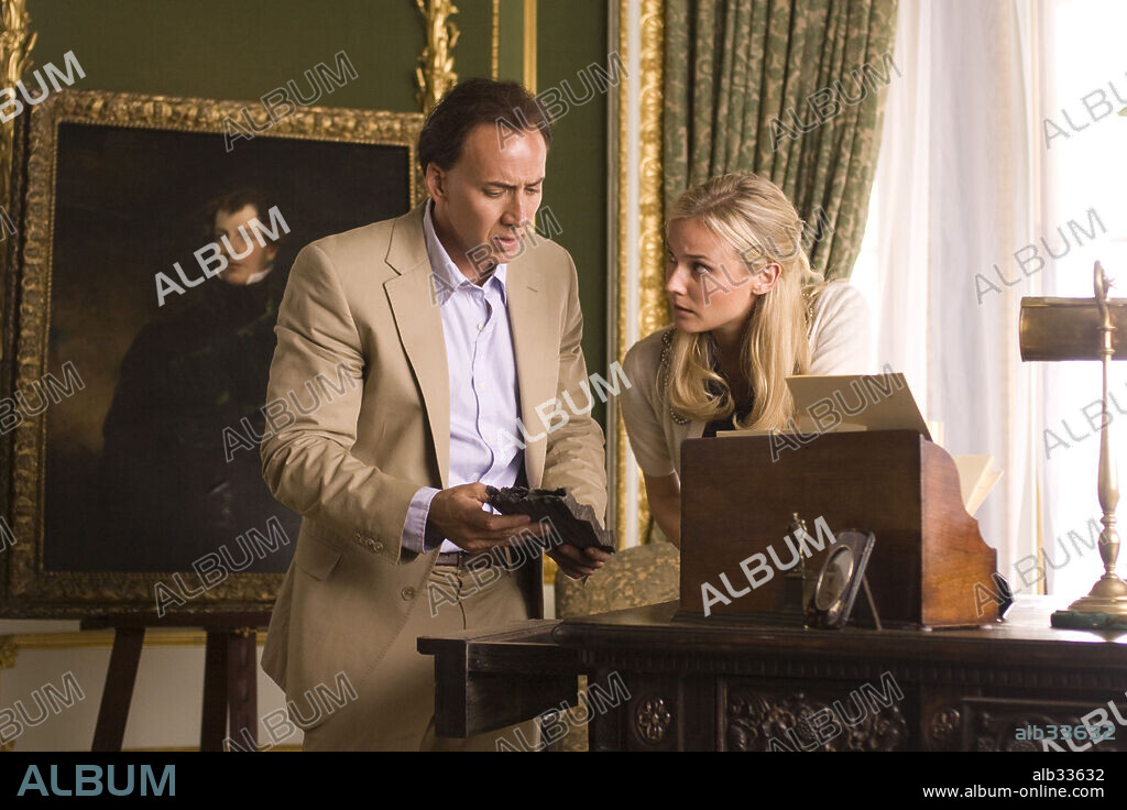 DIANE KRUGER and NICOLAS CAGE in NATIONAL TREASURE: BOOK OF SECRETS, 2007, directed by JON TURTELTAUB. Copyright JERRY BRUCKHEIMER FILMS/JUNCTION ENTERTAINMENT/SATURN FILMS/ / ZUCKERMAN, ROBERT.