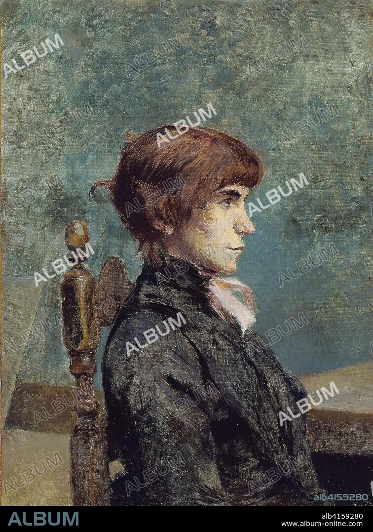 Portrait of Jeanne Wenz. Henri de Toulouse-Lautrec; French, 1864-1901. Date: 1886. Dimensions: 80.7 × 59.5 cm (32 × 23 1/4 in.). Oil on canvas. Origin: France.