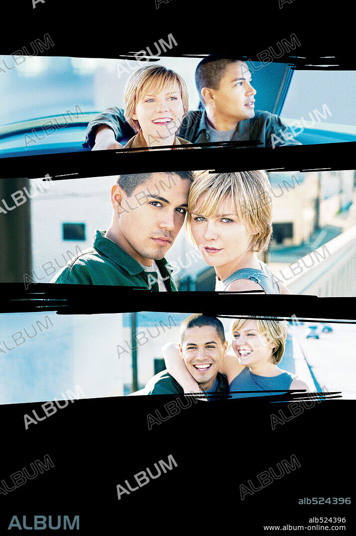 JAY HERNANDEZ and KIRSTEN DUNST in CRAZY / BEAUTIFUL, 2001, directed by JOHN STOCKWELL. Copyright TOUCHSTONE PICTURES.