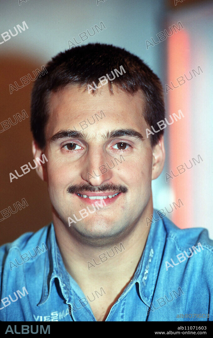 The luge athlete GEORG HACKL also known as Hackl Schorsch as a guest on the ZDF show VERSTECKTE CAMERA, Germany 1998.