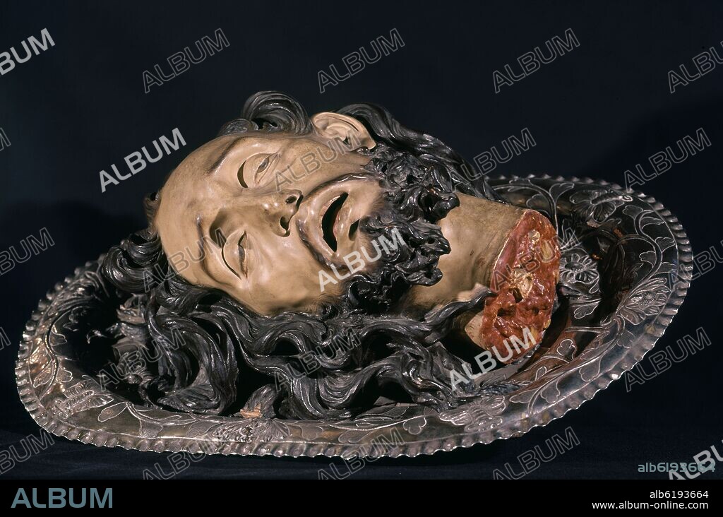 TORCUATO RUIZ DEL PERAL (1708-1773). CABEZA DE SAN JUAN BAUTISTA - SIGLO XVIII - BARROCO ESPAÑOL.