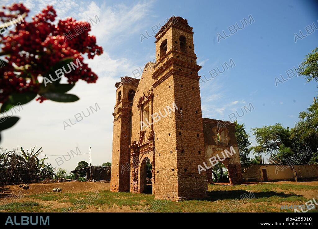 Ruins of Santo Toribio de Mogrovejo Convent, Zaña, Lambayeque, Peru.