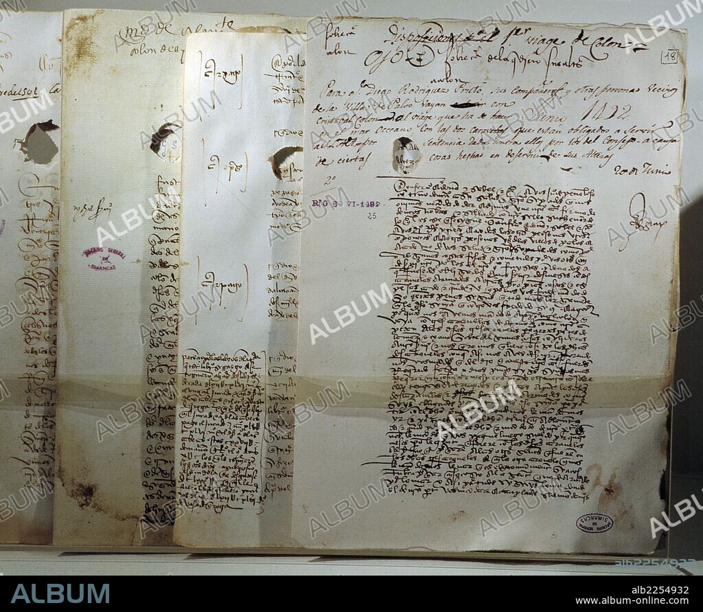 REYES CATOLICOS. FERNANDO II DE ARAGON E ISABEL I DE CASTILLA. PRIMER CODIGO GENERAL SOBRE LA CONDICION DE LOS INDIOS DE LA AMERICA ESPAÑOLA PROMULGADAS POR FERNANDO EL CATOLICO EN EL AÑO 1512.. ESTUVIERON EN VIGOR HASTA EL AÑO 1542. LEYES DE BURGOS. ARCHIVO NACIONAL DE SIMANCAS.