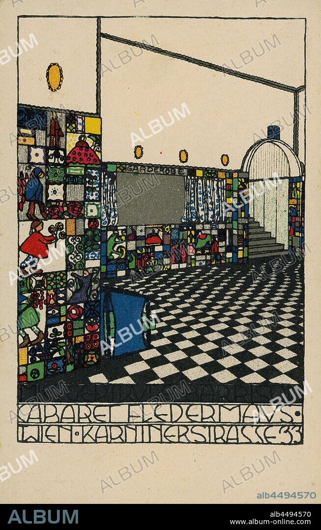 JOSEF HOFFMANN. The cabaret Fledermaus, Vienna.