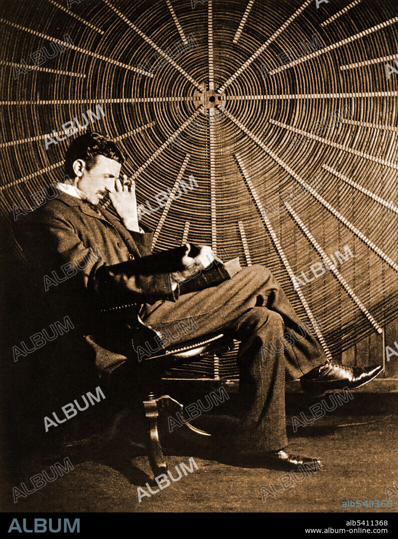 Nikola Tesla (1856-1943), Serbian-American inventor and engineer who who discovered the rotating magnetic field used by alternating current (AC) systems.