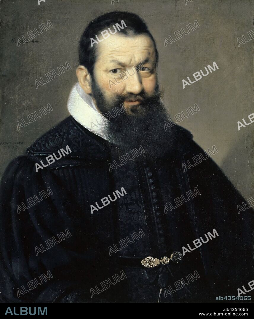 Portrait of Johann Rudolf Wettstein, 1639, oil on canvas, 67.5 x 56.5 cm, signed and dated halfway up the left: H • FECIT • ANNO 1639, top left: ÆTATIS.44., Samuel Hofmann, Sax/St. Gallen um 1595–1649 Frankfurt a. M.