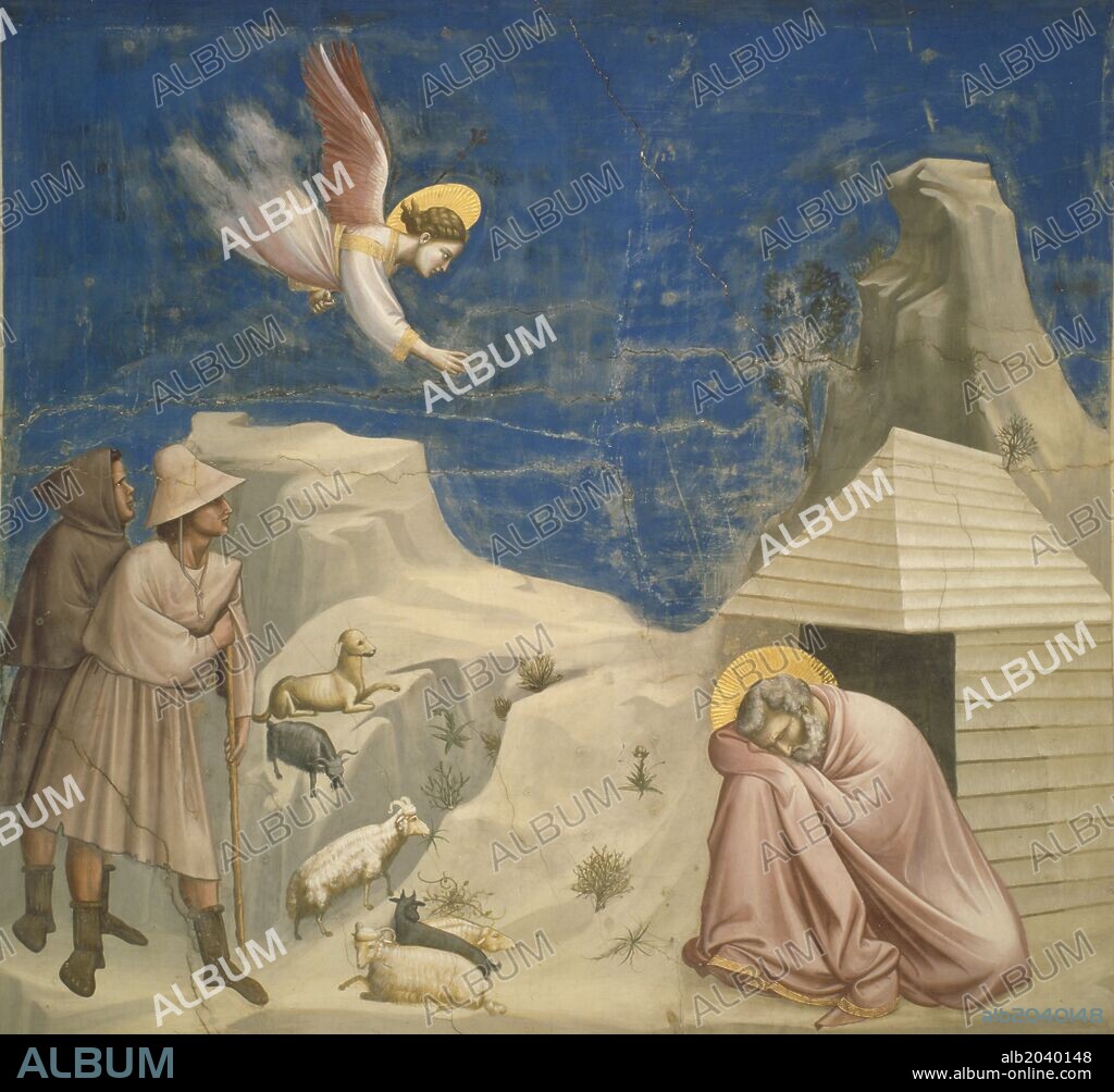 GIOTTO DI BONDONE. The Dream of Joachim', ac 1303-1305, fresco.
