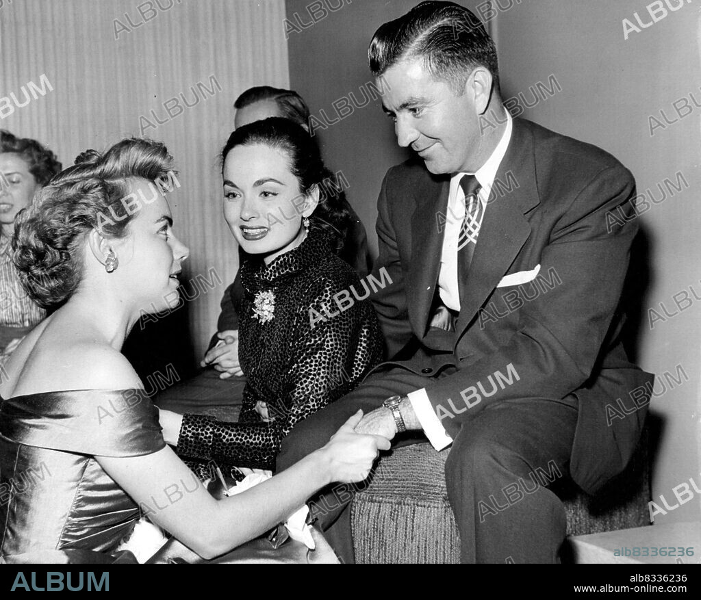 Terry Moore, Ann ***** Blyth & Dr. James Mcnulty. October 26, 1953.