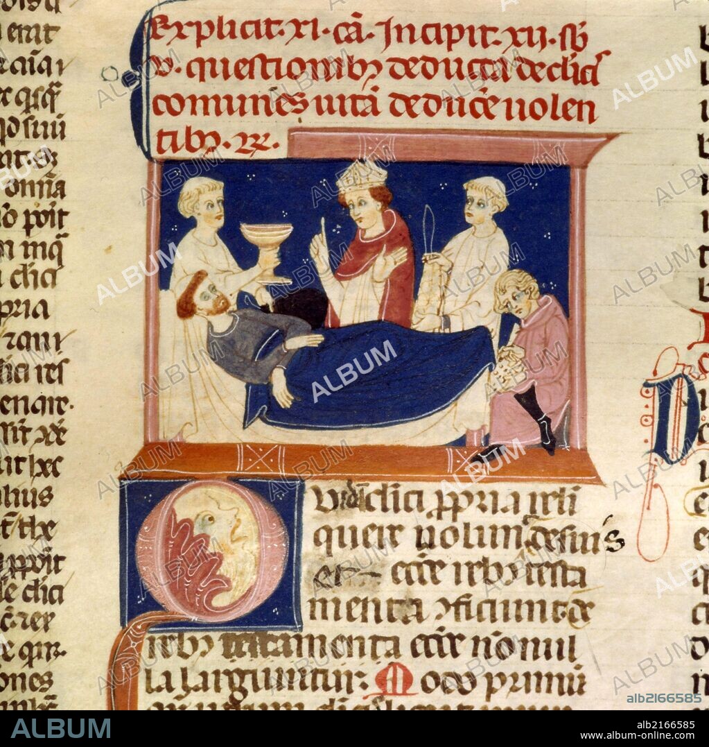 Miniatura del Decreto de Graciano (Decretum Gratiani), Ms.239. Siglo XII.