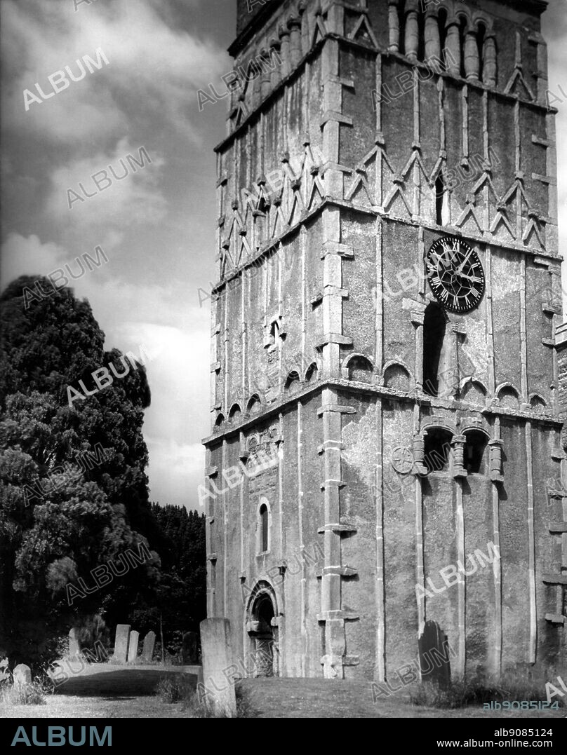 Saxon Tower of The Church of All Saints at Earls Barton , Northamptonshire , England c 970 AD.