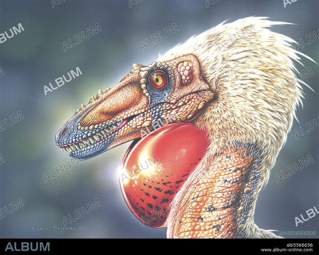 Juvenile Alioramus remotus. Acrylics with marten brushes and Ecoline with airbrush.