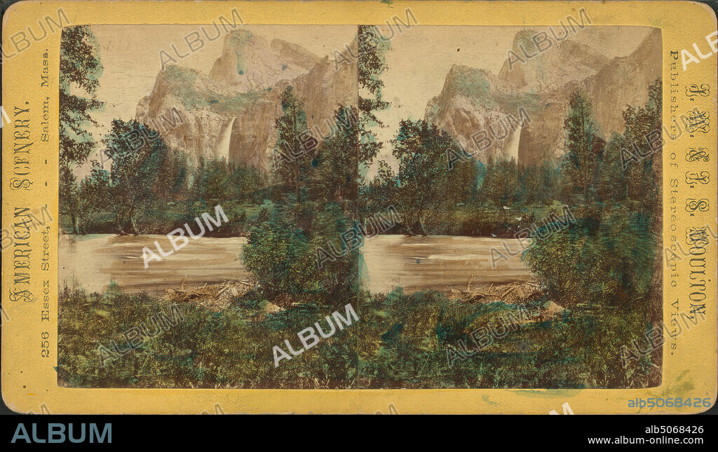 Bridal Veil Falls, xxx feet high, Yos. val. Cal., still image, Stereographs, 1850 - 1930.