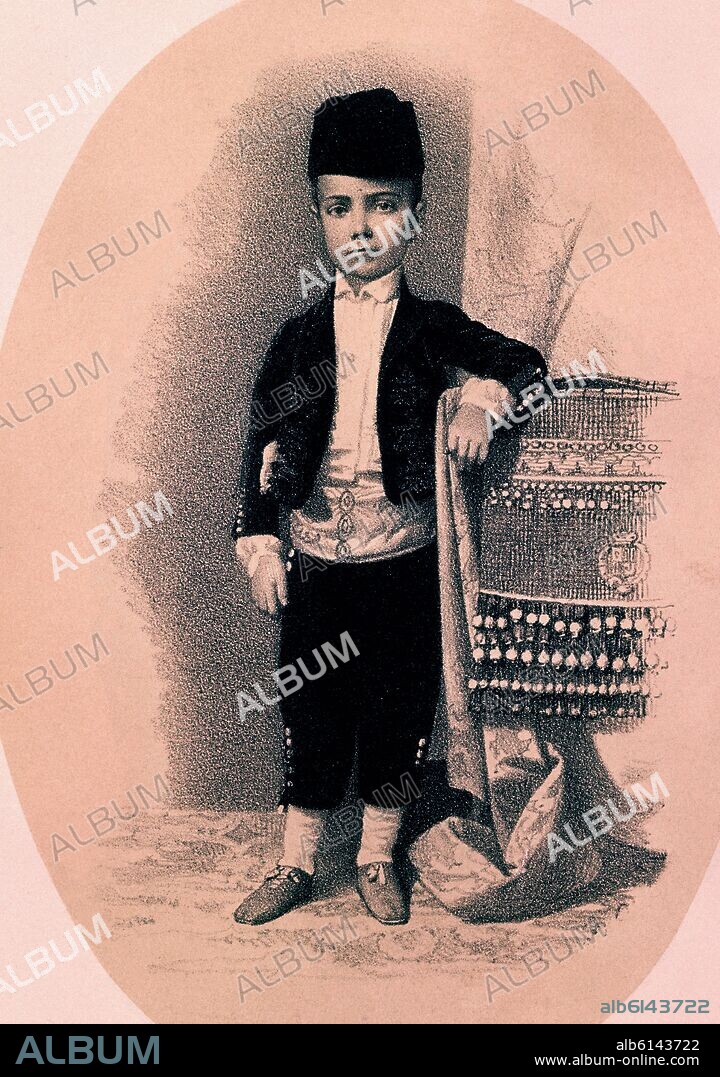 AUTOR LIBRE 01307. ALFONSO XIII DE NIÑO EN TRAJE DE HUERTANO - SIGLO XIX.