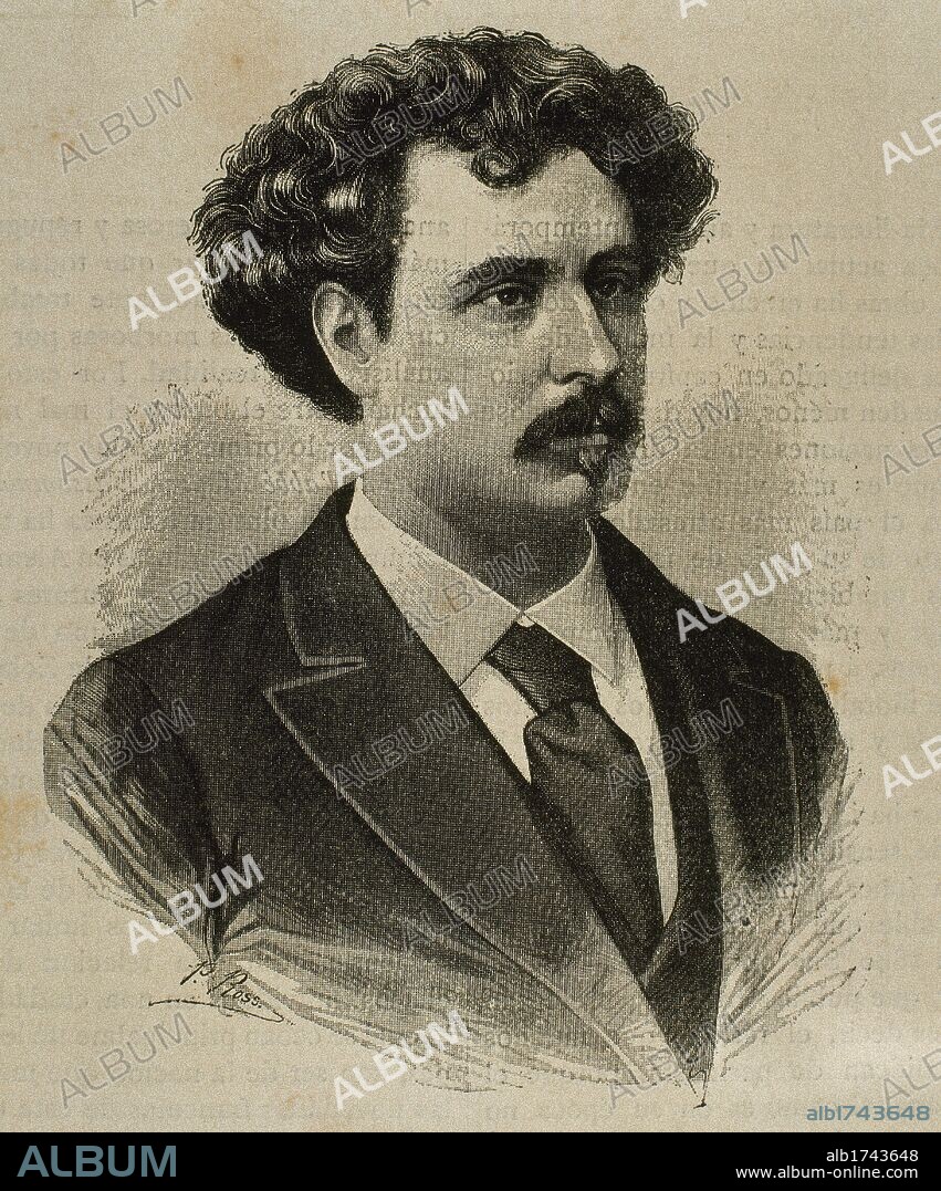 ARTE S. XIX. ESPAÑA. FORTUNY I MARSAL, Mariano (Reus,1838-Roma,1874). Pintor y grabador español. Uno de los pintores más representativos del Romanticismo. Su pintura, muy colorista, es de estilo preciosista y refinado. Grabado de P. Ross.