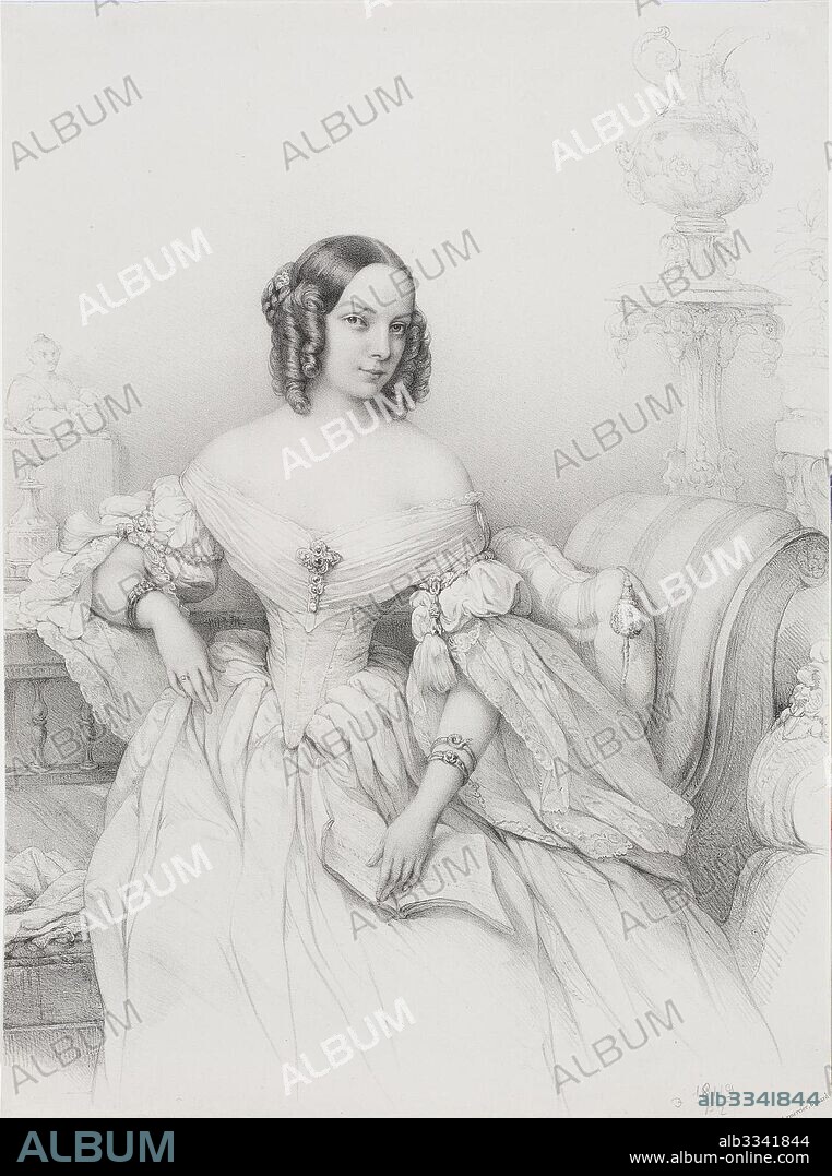 ANONYMOUS. Portrait of Countess Alexandra Kirillovna Vorontsova-Dashkova (1818-1856), née Naryshkina.