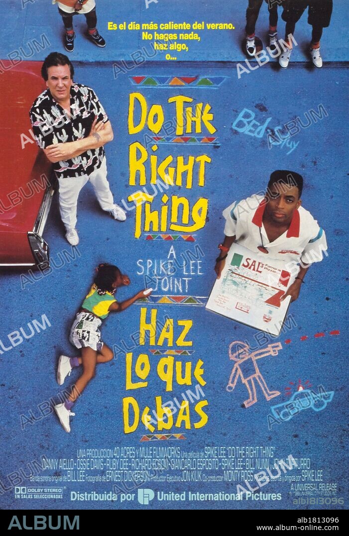 Poster de HAZ LO QUE DEBAS, 1989 (DO THE RIGHT THING), dirigida por SPIKE LEE. Copyright UNIVERSAL PICTURES.