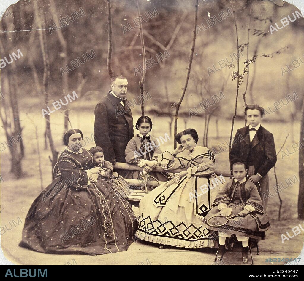 Retrato de una familia burguesa, siglo XIX.