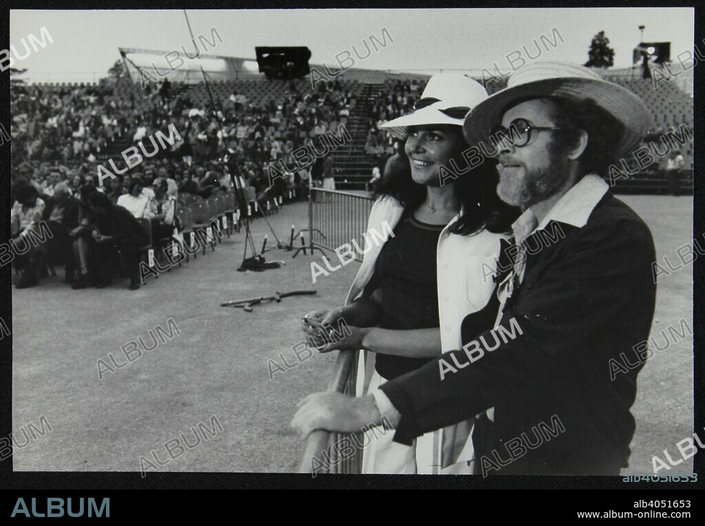 Clarinetist and soprano saxophonist Bob Wilber and singer Pug Horton at Beaulieu, Hampshire, July 1977. They later married.
