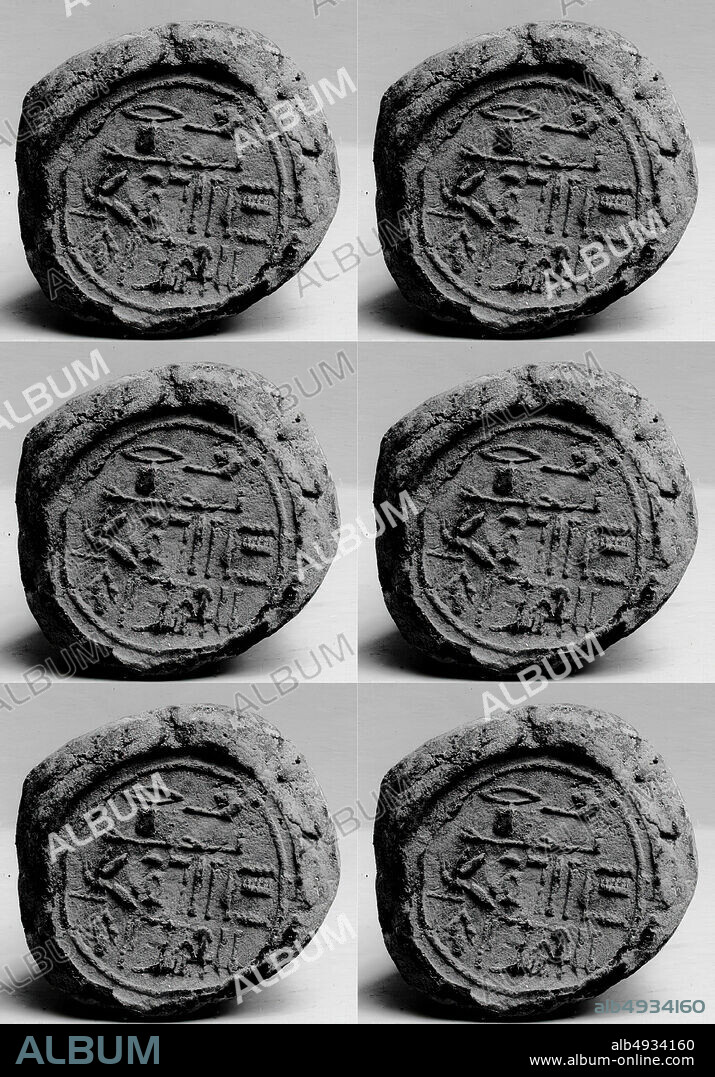 Funerary Cone of the High Priest of Amun Hapuseneb, New Kingdom, Dynasty 18, joint reign of Hatshepsut and Thutmose III, ca. 14791458 B.C., From Egypt, Upper Egypt, Thebes, Sheikh Abd el-Qurna, Tombs TT 65 and TT 66, forecourt, 1914, Pottery, H. 7.3 cm (2 7/8 in.); W. 7.5 cm (2 15/16 in.); preserved L. 12.5 cm (4 15/16 in.).