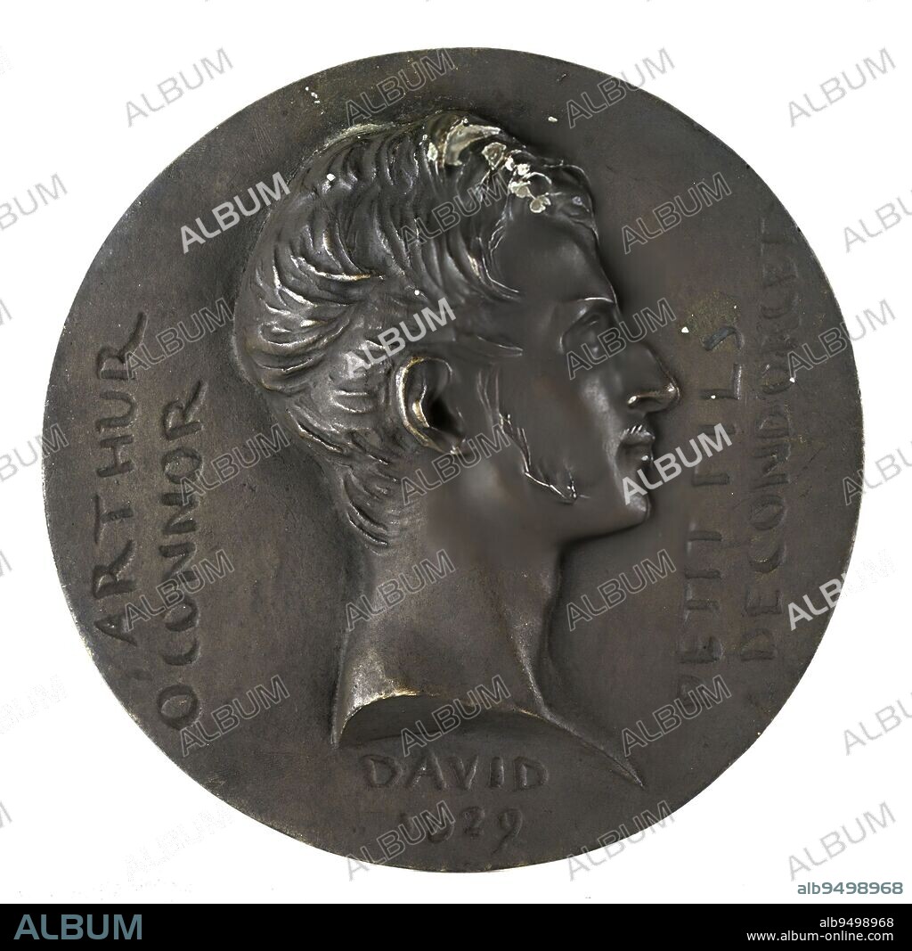 portrait of Arthur O'Connor (1763-1852), Irish general, David d'Angers, Pierre-Jean, Sculptor, Richard, Louis, Founder, In 1829, 1st half of the 19th century, Sculpture, Medallion (sculpture), Dimensions - Work: Diameter: 12.6 cm.