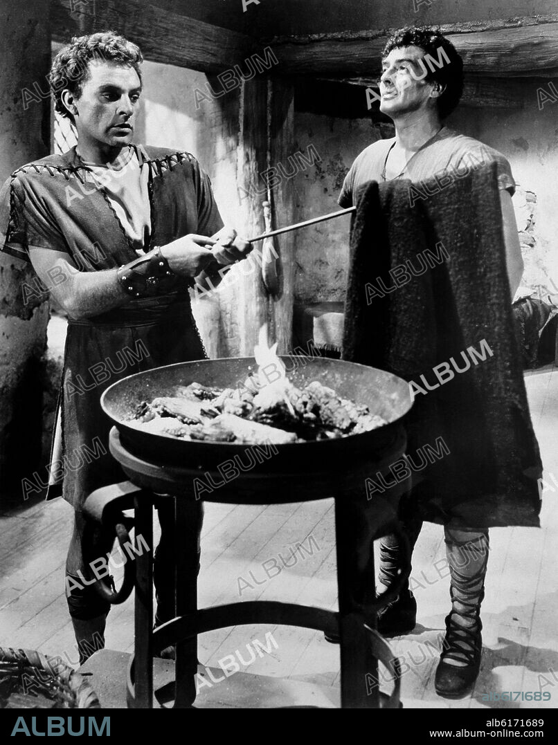 HENRY KOSTER. ESCENA DE LA PELICULA LA "TUNICA SAGRADA" - 1953 - PRIMERA PRODUCCION EN CINEMASCOPE - 20TH CENTURY-FOX.