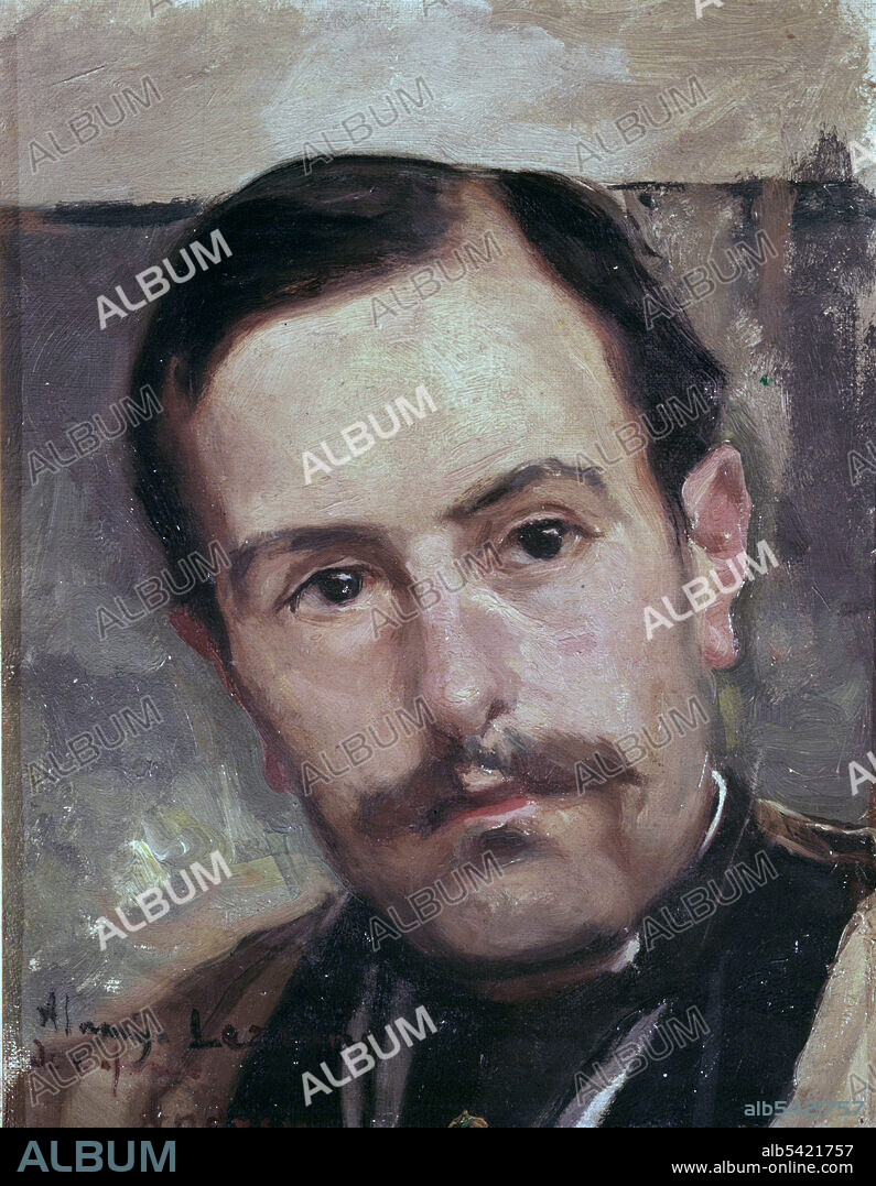 JOAQUIN SOROLLA. LEZCANO , CARLOS. PINTOR ESPAÑOL . 1870-1929. OLEO DE ANDREU. COLECCION PARTICULAR . MADRID.