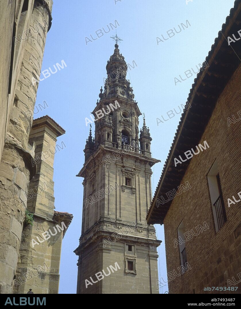 MARTIN DE BERATUA-ARQUITECTO SIGLO XVIII. TORRE BARROCA DE LA CATEDRAL DE SANTO DOMINGO DE LA CALZADA - 1762.